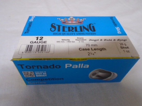 10 Round Box of Sterling 12ga Tornado Slug Shotgun Shells