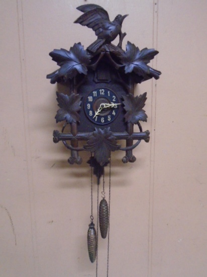Vintage Ornate Wooden Cuckoo Clock