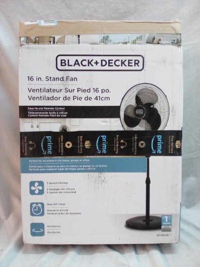 Black & Decker 16” Black Stand Fan