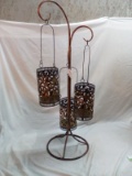 All Metal 3 Basket Candle Holder Stand 43” Tall