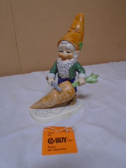 Goebel West German Co-Boy Robby Vegetarian Gnome Figurine