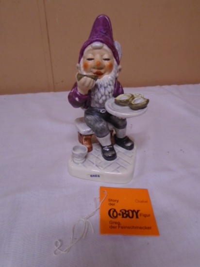 Goebel West German Co-Boy Greg The Foodie Gnome Figurine