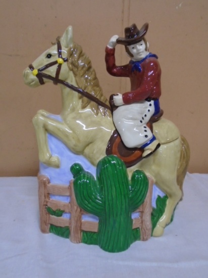 Cowboy on Horse Cookie Jar