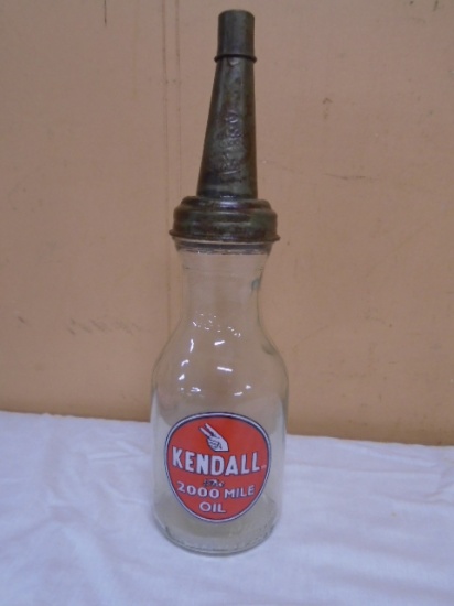 Kendall 1 Qt. Glass Oil Bottle w/Spout