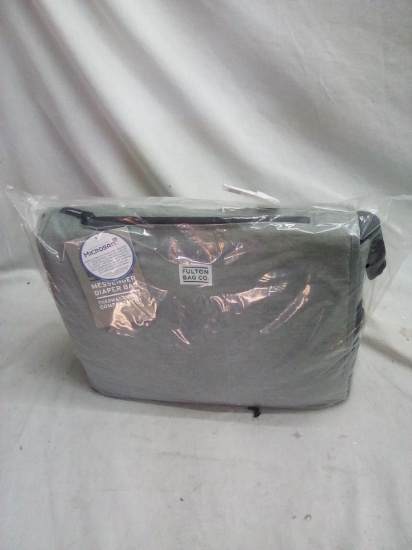 Fulton Bag Co. Messenger Diaper Bag w/ Thermal Bottle Compartment