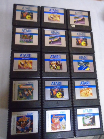 15pc Group of Atari 5200 Video Games