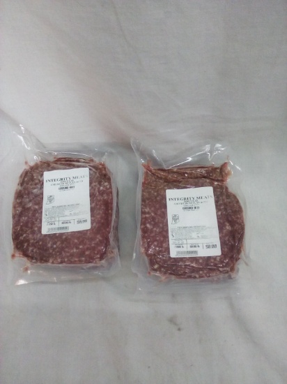 2 packs of  ground beef 2 pounds per pack butchers blend $32.00 value