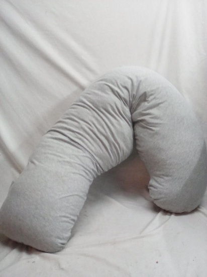 Mom cozy pillow heather gray jersey