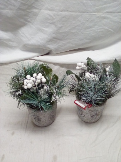 2 Christmas Artificial Plants