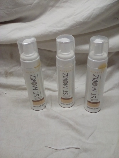 Qty. 3 Cans St. Moriz Professional Tanning Mousse 6.75 Fl/Oz per Can