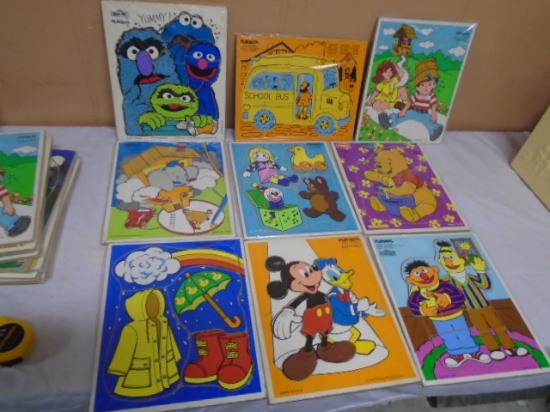 Group of 9 Vintage Playskool Children's Puzzles