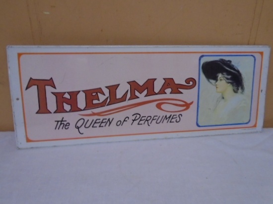 Thelma the Queen of Perfumes Metal Advertisement Sign