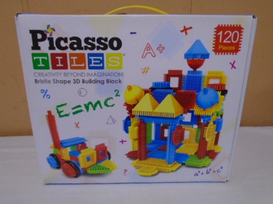 120 Pc. Picasso Tiles Bristle Shape 3D Building Block Set