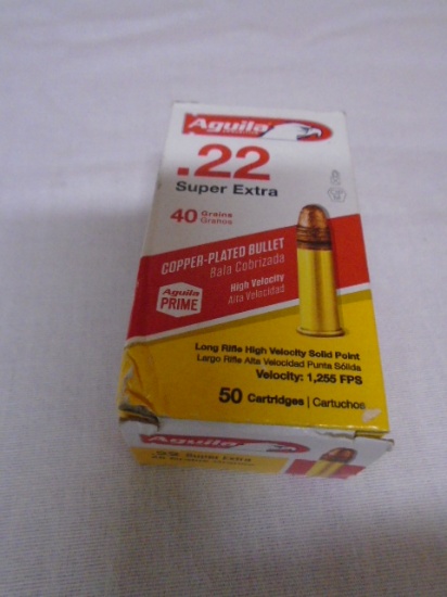 50 Round Box of Aguila .22LR Super Extra Rimfire Cartridges