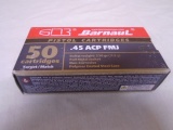 50 Round Box of Barnaul .45 ACP Pistol Cartridges