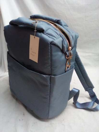 A New Day Light Blue W/ Gold Accents Back Pack/Day Bag/Diaper Bag
