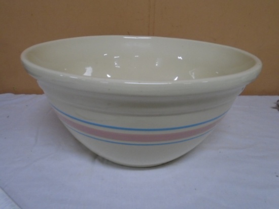 Vintage McCoy Pink & Blue Stripe Mixing Bowl