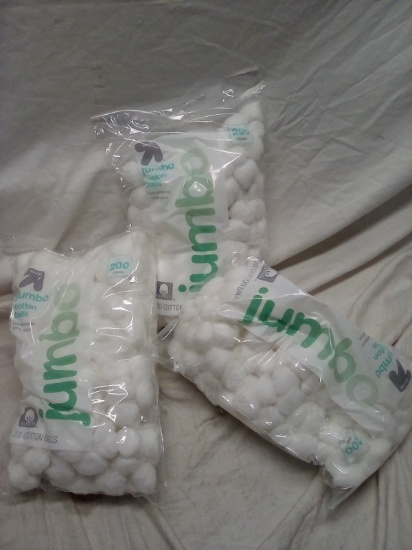 Qty. 3 big bags of Cotton Balls