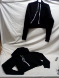 Pair of Size Medium Wild Fable Black Cotton Cropped Hoodies Valued Over $30
