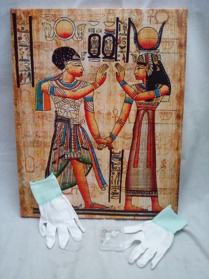 Ancient Egypt style ready to hang canvas 16x20in