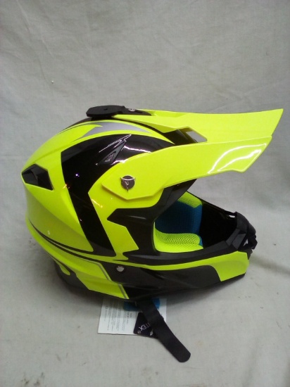 Yellow and black motorcycle helmet ILM-216