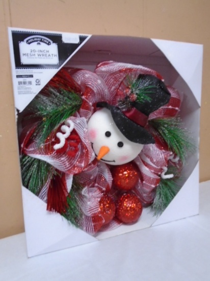 Holiday Time 20 Inch Snowman Wreath
