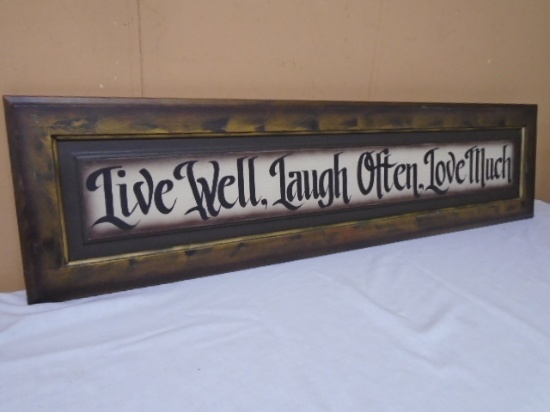 Live Well-Laugh Often-Love Much wooden Wall Art
