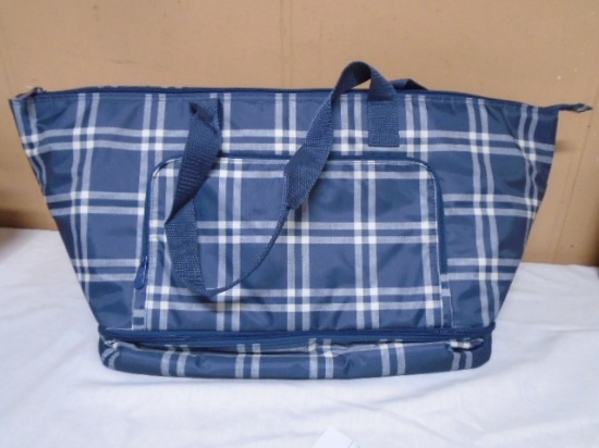 Brand New Thirty-One Sweater Weather Plaid Insulated Cooler Bag