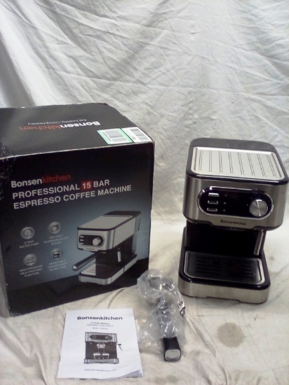 BonsenKitchen Professional 15 Bar Espresso Coffee Machine