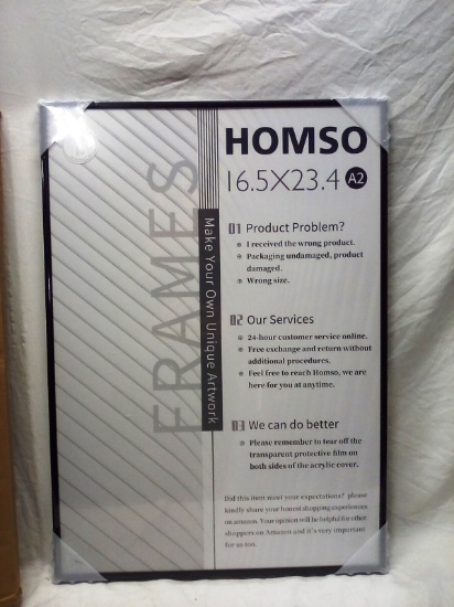 HOMSO 16.5"x23.4" Black Metal Art Frame