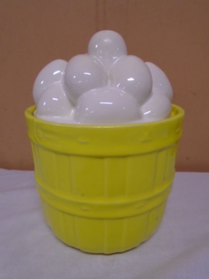 Vintage McCoy Eggs in Basket Cookie Jar