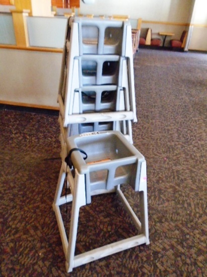 Group of 5 Resin High Chairs with 21" Seat Height