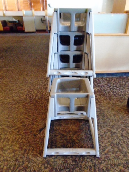 Group of 5 Resin High Chairs with 21" Seat Height