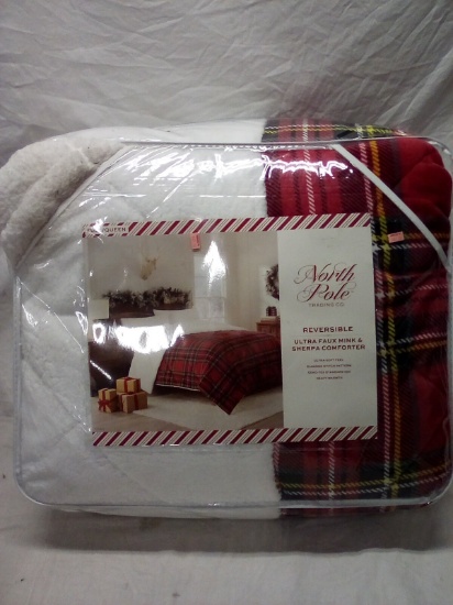 North Pole Trading Co. Reversible Faux Mink and Sherpa Comforter