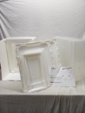 Pair of Stacking Clear and White Storage Bins