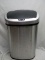 Stainless steel oval trash can sensor powered 13 gallon NO power cord