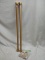 Pair of Brass Finished Adjustable Curtain Rods w/ Hardware