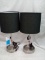 Table top stainless lamps quantity 2 approx 18in