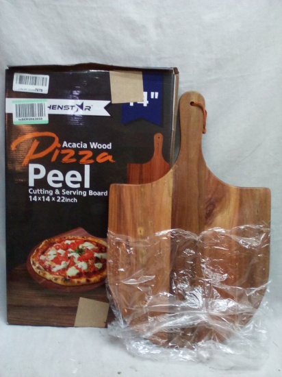 KitchenStar Acacia Wood Pizza Peel Cutting/ Serving Board