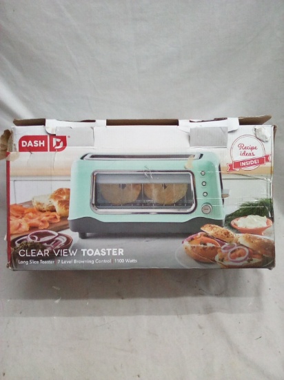 Dash Mint Clear View Long Slice Toaster