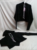Pair of Wild Fable Medium Cropped Black Hoodies Valued Over $35