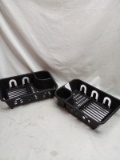 Pair of Black Composite Dish Drainers 15”x10” Each