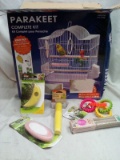 Parakeet cage complete kit with toy bonus pack as seen