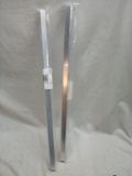 Polished aluminum towel bars 3/4x 24in square no ends