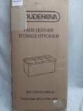 Youdenova 30”x15”x15” Faux Leather Storage Ottoman