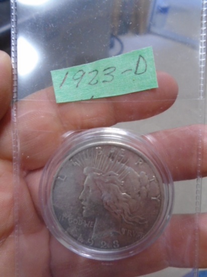 1923 D Mint Silver Peace Dollar