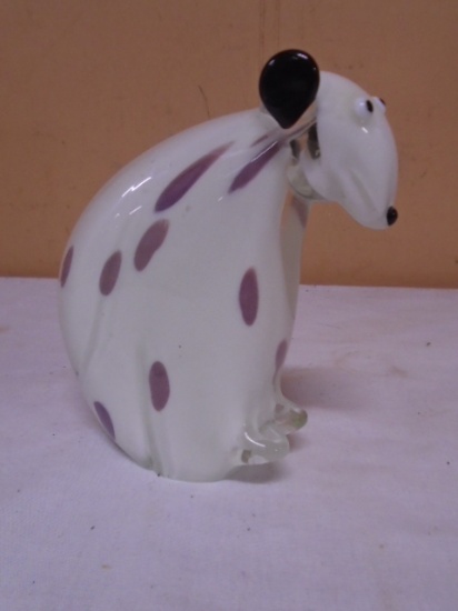 Art Glass Dog Paperweight