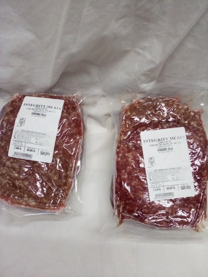 Two Packs of Freshly Made Ground Beef 2 Lbs. per Pack it’s the Butchers Blend