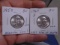 1954 & 1964 D Mint Silver Wasahington Quarters