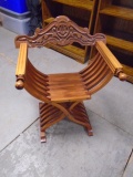 Antique Ornate Carved Back Chair